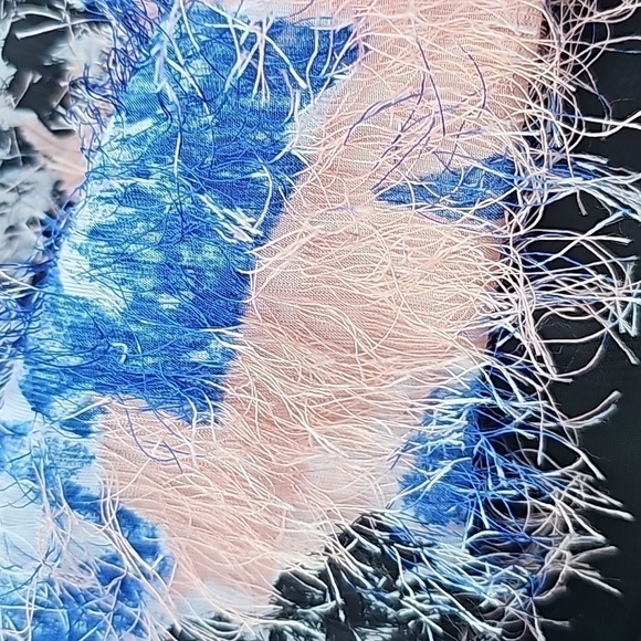 MSGM NWT Mod Feathered Fringe Dress multicolor Size 42 - Picture 10 of 10